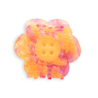 Sarah Hearts - Hair Claw Clip - Daisy Button Pink and Yellow