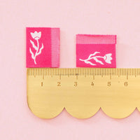 Sarah Hearts - Sewing Labels - Tiny Floral Side Labels