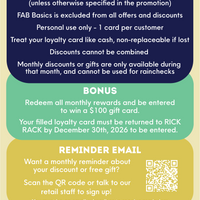 2026 In-Store Rewards Card