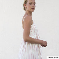 Katia - Cotton - Gauze - Nautic Stripe - Red & Ecru