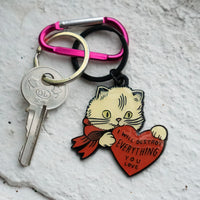 Stay Home Club - Enamel Keychain - Destroy Cat