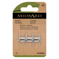 Milward - Metal Bobbins - Class 15 - 3pc