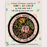 Stay Home Club - Vinyl Sticker - Alive