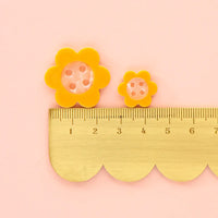 Sarah Hearts - Buttons - Yellow Daisy - Large