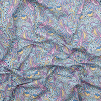 Figo - Cotton - Magic Garden - Celeste Paisley - Blue