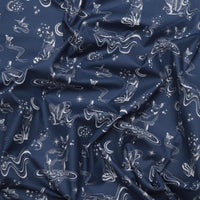 Figo - Cotton - Magic Garden - Celeste Animals - Navy