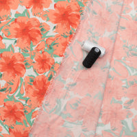 Rayon - Twill Print - White Peach