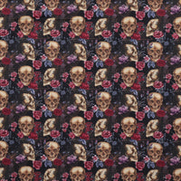 Studio E - Cotton - Bonescolle - Small Floral & Bones - Black