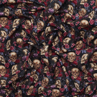 Studio E - Cotton - Bonescolle - Small Floral & Bones - Black