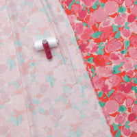 Viscose Blend - Melrose Knit - Digital Print - Orange Pink