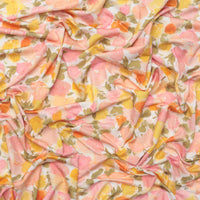 Viscose Blend - Melrose Knit - Digital Print - White Pink