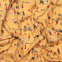 Moda - Cotton - Dog Daze - Daily Walk - Buttercup