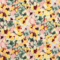 Rayon - Salerno Print - Abstract Floral - Green Yellow
