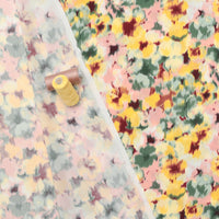 Rayon - Salerno Print - Abstract Floral - Green Yellow