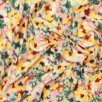 Rayon - Salerno Print - Abstract Floral - Green Yellow