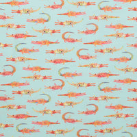 Desert Blooms - Cotton - Flora & Fun - Aqua