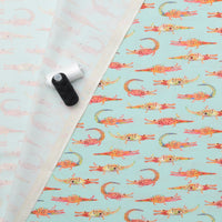 Desert Blooms - Cotton - Flora & Fun - Aqua