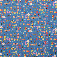 Desert Blooms - Cotton - Flora & Fun - Blue Jay