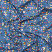 Desert Blooms - Cotton - Flora & Fun - Blue Jay