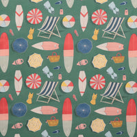 Paintbrush Studio - Cotton - Beach Day - Beach Day Green