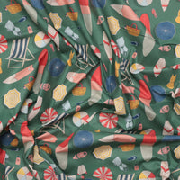 Paintbrush Studio - Cotton - Beach Day - Beach Day Green