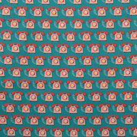 Cotton + Steel - Cotton - East Coast - Speed Dial - Teal