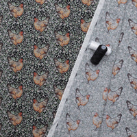 Figo - Cotton - Countryside Comforts - Hens - Black