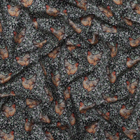 Figo - Cotton - Countryside Comforts - Hens - Black