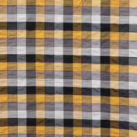 Cotton Blend - Pucker Plaid - Mustard