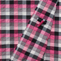 Cotton Blend - Pucker Plaid - Fuschia