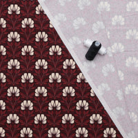 Cloud 9 - Canvas - Organic Cotton - Magic Flowers - Burgundy