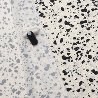 Cotton Blend - Italian Stretch Cotton - Beige + Black Dots