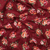 Maywood - Flannel - Cotton - Harvest Rose - Bouquets - Red