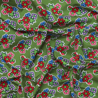 Carrie Okemaw - Poplin - Kokom Flowers - Green