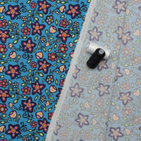 Jackie Traverse - Poplin - Ojibway Florals - Turquoise