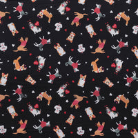 Benartex - Cotton - Love You Fur Ever - Puppy Love - Black