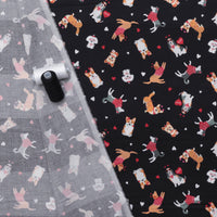 Benartex - Cotton - Love You Fur Ever - Puppy Love - Black