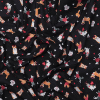 Benartex - Cotton - Love You Fur Ever - Puppy Love - Black