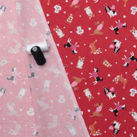 Benartex - Cotton - Love You Fur Ever - Puppy Love - Red