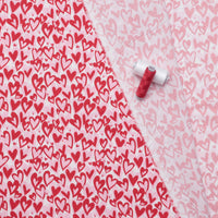 Benartex - Cotton - Love You Fur Ever - Hearts Forever - White Red