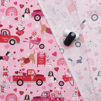 Benartex - Cotton - Love You Fur Ever - Love You Scenic - Pink