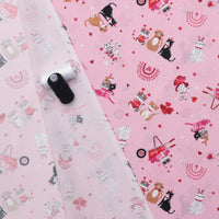 Benartex - Cotton - Love You Fur Ever - Kitty Love - Pink