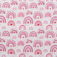 Benartex - Cotton - Love You Fur Ever - Rainbow Love - White