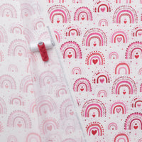 Benartex - Cotton - Love You Fur Ever - Rainbow Love - White