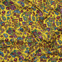 Jackie Traverse - Poplin - Ojibway Florals - Butterfly - Yellow