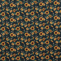 Rifle Paper Co. - Curio - Cotton - Sunflower Fields - Navy