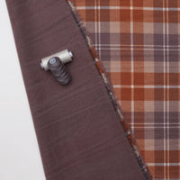 Viscose Blend - Plaid Coating - Copper Taupe