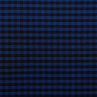 Wool Blend - Plaid Coating - Cobalt