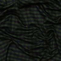 Wool Blend - Plaid Coating - Forest