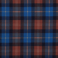 Viscose Blend - Plaid Coating - Cobalt Navy